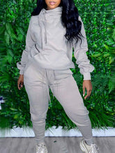 Solid Side-Drawstring Hoodie & Jogger Pants Set Ins Street